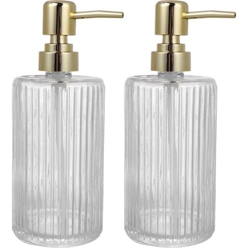 2Pcs 400ML Transparent Lotion Portable Soap Dispensers Travel Bottles Practical Travel Bottles Bathroom Storage Jar