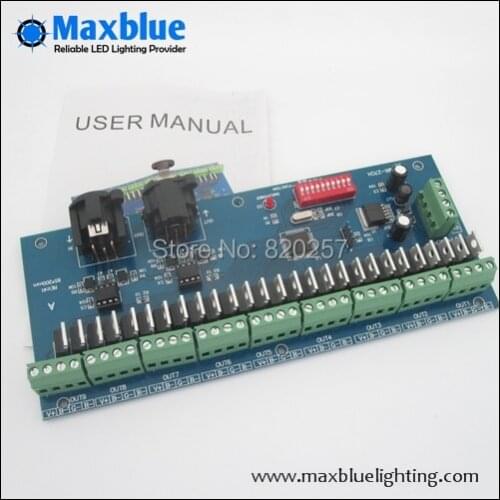 27 channel easy DMX LED controller; dmx decoder, 9groups RGB output,each channel max 3A