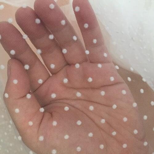67" 170cm width,5yards/lot , off-white flocked dot mesh tulle, spot grid mesh net soft tissue fabric, wedding dress, veil, tutu