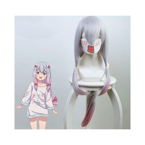 Anime Eromanga Sensei Cosplay Wigs Sagiri Izumi Cosplay Wig Heat Resistant Synthetic Wig Hair Halloween Party Women Cosplay Wigs