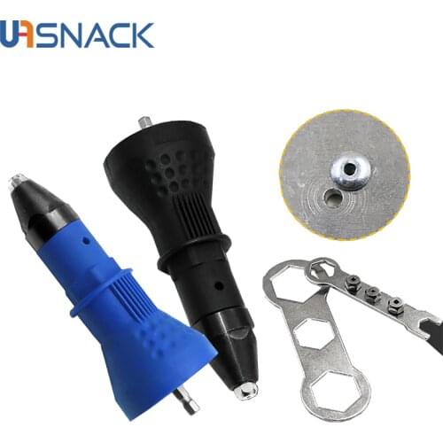 Electric Pull Drill Riveter Conversion Adapter Rivet Nozzle Nut Guns Riveting Drill Adaptor Nut Tool Multifunction Nail Gun Tool