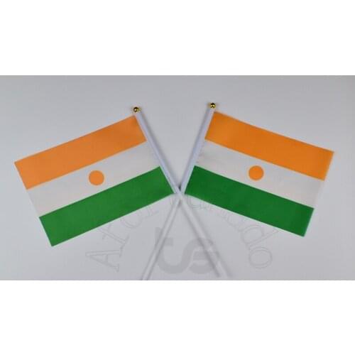 Niger flag Banner 14*21cm hand waving National flag Home Decoration flag banner