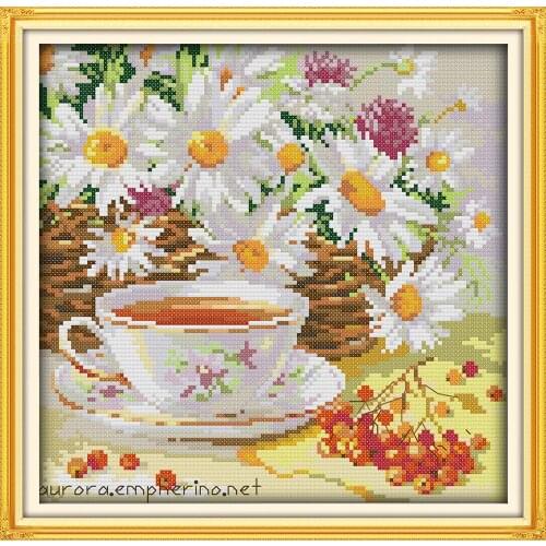 Everlasting Love Christmas Afternoon Tea Chinese Cross Stitch Kits Ecological Cotton Stamped 11 14 CT New Store Sales Promotion