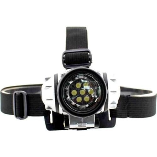 Lightweight Plastic Headlamp, 7 LEDs Work Headlight, Waterproof Flashlight, 3 Modes, Adjustable Headband for Cycling, Camping