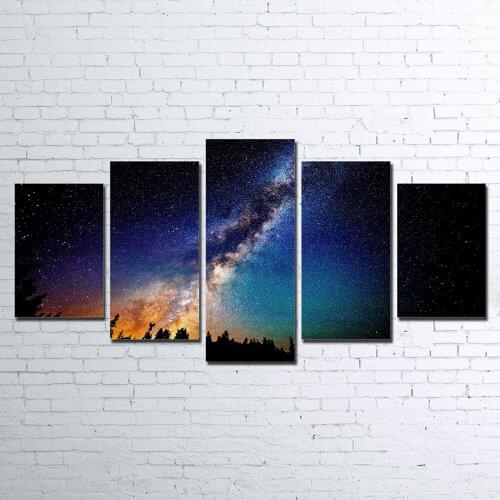 Milky-way-3 5 PIECE CANVAS FOR LIVING ROOM