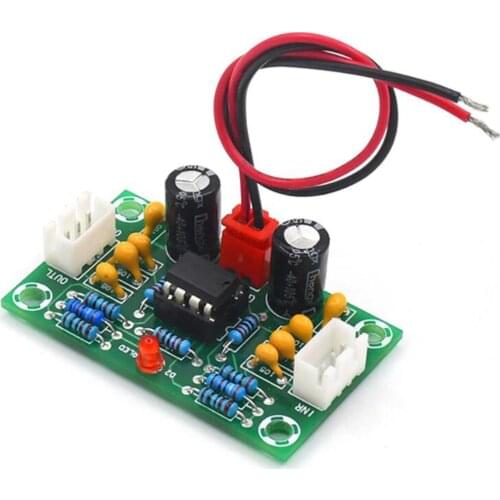 Mini preamp Op amp module amplifier dual channel NE5532 preamplifier tone board 5 times wide voltage 12-30V G10-004
