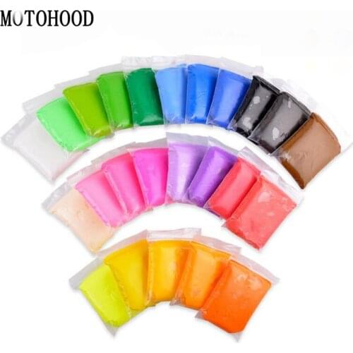 MOTOHOOD 100g 24Colors Modeling Play Dough Clay Intelligent Plasticine Children Toys Educational DIY Hand Gum Slime For Kids
