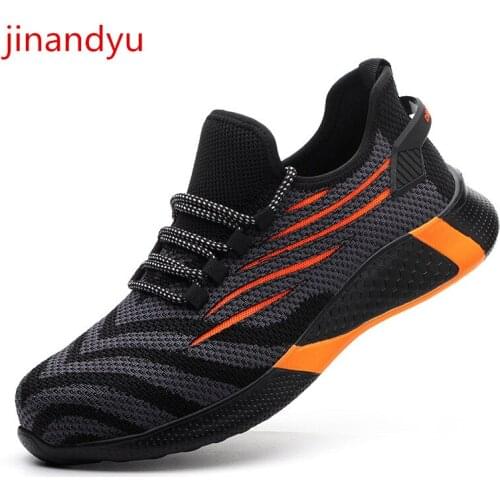 Male Work Safety Boots Indestructible Work Shoes Steel Toe Cap Safety Shoes Work Sneakers Male Light Comfort Work Boots Men Shoe