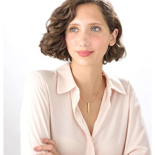 Name Necklace Rod Rod Necklace Lettering Necklace Square Rod Necklace Four Side Lettering Necklace