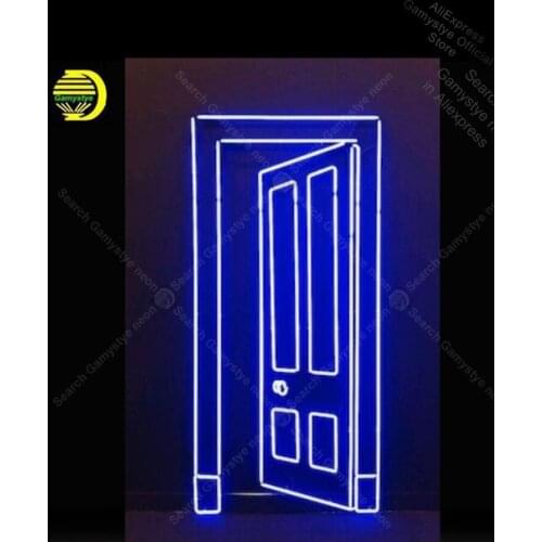Neon sign For Open A door Neon Bulbs sign Iconic beautiful Beer wall Handcraft Lamp Logo Enseign Lumineuse Bar Tube Neon Shop
