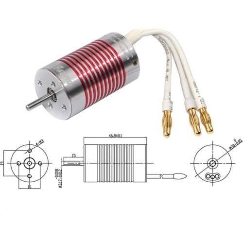 Surpass Hobby Platinum 2845 Waterproof Brushless Motor 2600KV 2800KV 3100KV 3800KV 3930KV 4370KV 5000KV for 1/10 1/14 RC Car