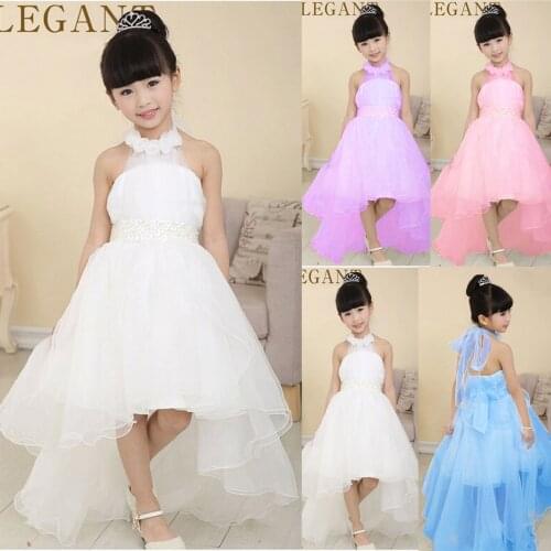 2020 New Style Dresses for Girls Kids Irregular Lace Long Mermaid Dresses Children Formal Wedding Ball Gown Birthday Dress