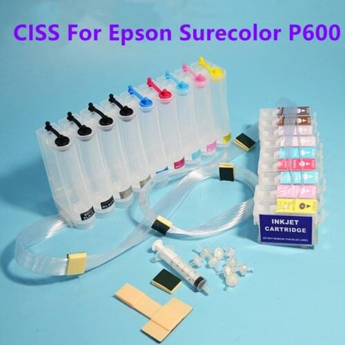 Wholesale CISS Ink Tank System For Epson Surecolor P600 Empty Refill Cartridge With Auto Reset Chips T7601 - T7609 Suit For DTF