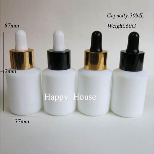 300pcs/LOT 30ml Empty white Glass Dropper Bottle, 1oz White Glass Container,1oz Dropper Bottles