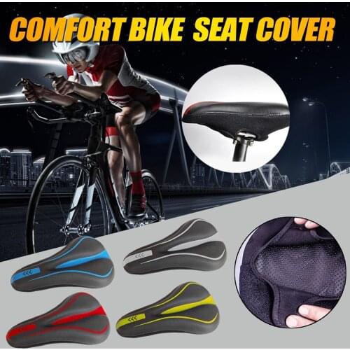 Bike Saddle Silicone Cushion Surface With Non-slip Pads Extra Padded Comfort Cycling Seat Shockproof Bicycle Saddle Seat HotSale