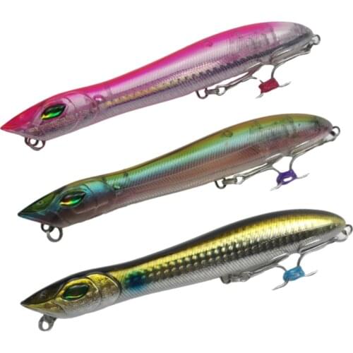 SWOLFY 3PC 140MM 26G Snake Head Fishing Lure Floating Sea Bass Wobbler Pike Bait Topwater Poppe