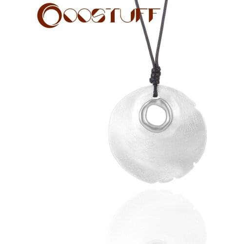 Trend Silver Color Simple Statement Long Chains Necklace Geometric Suspension Pendant Costume Jewelry for Women Accessories 2021