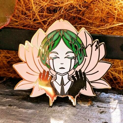YAOJIE Cartoons Hoseki No Kuni Lotus Girl Enamel Brooch Pin Backpack Hat Bag Lapel Pins Badges Fashion Jewelry Accessories