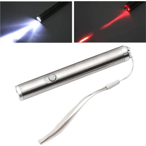 Funny Interactive Pet Cat Laser Toy LED Laser Kitten Pointer Light Pen USB Charge With Bright Shadow Pet Training Tool