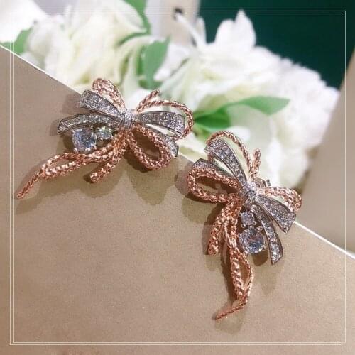 Hezekiah Sweet high quality Temperament small fresh girl earrings Dance party Sweet fashion trend ladies earrings