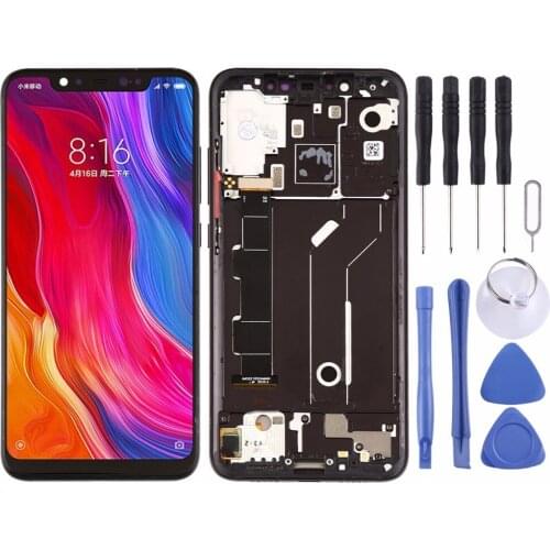 LCD Screen and Digitizer Full Assembly with Frame & Side Keys for Xiaomi Mi 8