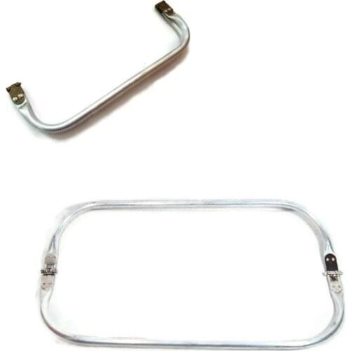 12 Inch Tubular Spring Loaded Aluminum Rectangular Purse Frame Metal Purse Handles