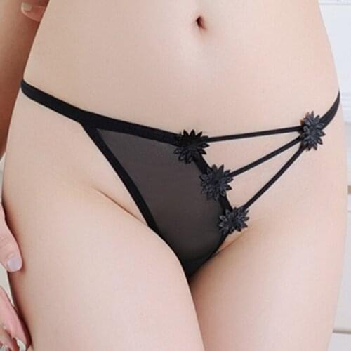 6PC Women Thong Panties Hollow G-Stings Mash Lingerie Girls Underwear Sexy Bragas V-Strings Panty Intimates XXS-XL 1610P6
