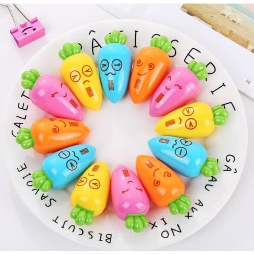 8pcs Cute Pencil Sharpener Carrot Pencil Sharpeners for Kids Kawaii Stationery Pencil Cutter School Items Classroom Supplies