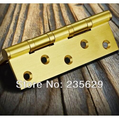 Free Shipping, 5inch brass Hinges for timber door / Metal Door, 3mm thickness, Low Noise, ball bearing hinge, smooth and quite