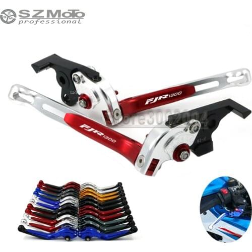 For YAMAHA FJR1300 FJR 1300 2004-2013 2012 2011 2010 Motorcycle Folding Extendable Adjustable Brakes Clutch Levers With LOGO CNC