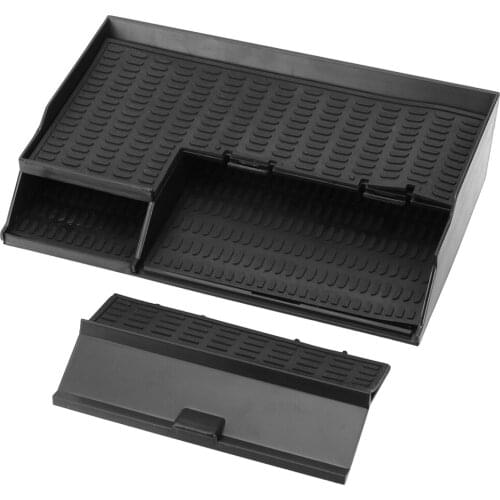 Double Storage Box Car Central Armrest Box Iinterior Accessories Stowing Tidying Save Space For Tesla Model 3