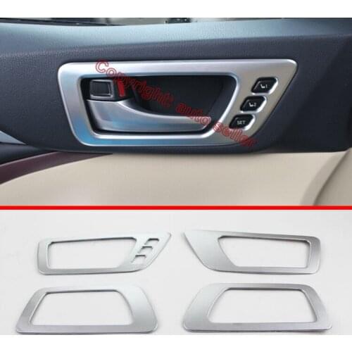 ABS Pearl Chrome Interior Door Handle Cover Trim With 3 Hole For Toyota Highlander 2014-2019