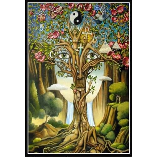 Alex Grey Psychedelic Trippy Tree Life Modular Pictures Modern Home Decoration Wall Art Canvas Prints Painting Bedroom Poster