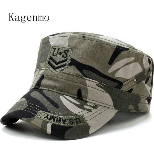 Kagenmo Autumn Outdoor Male Military Hat Embroidery Casual Army Hat Cool Women Autumn Visor Late Autumn Sun Hat
