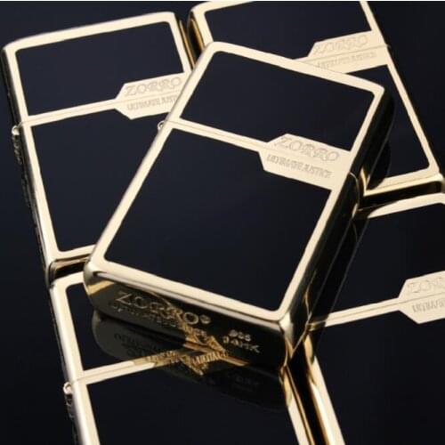 Zorro Kerosene Lighter Original Genuine Pure Copper Shell Gasoline Lighter Z6007 Business Gift Kitchen Tool