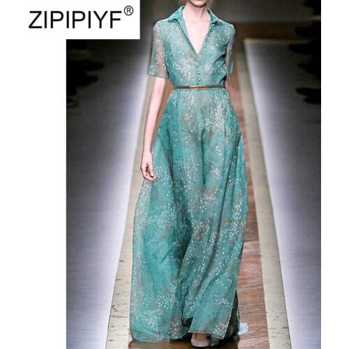 Summer Pleated Maxi Boho Dress Elegant Vintage Print Lady Beach Party Dress Women Sexy Halter V-Neck Long Dress 2021 C265