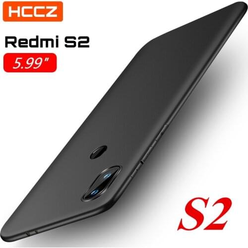 HCCZ Redmi S2 Matte Pure Color Soft Silicone Case for Xiaomi Redmi S2 Ultra-light Non-slip Protective Case Cover High Quality