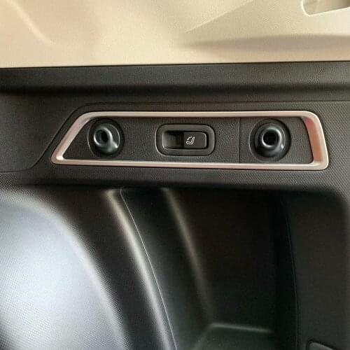 For Subaru Forester SK 2018 2019 2020 Steel Matte Plastic Rear Trunk Tail Door Switch Button Cover Trim Kit Accessories