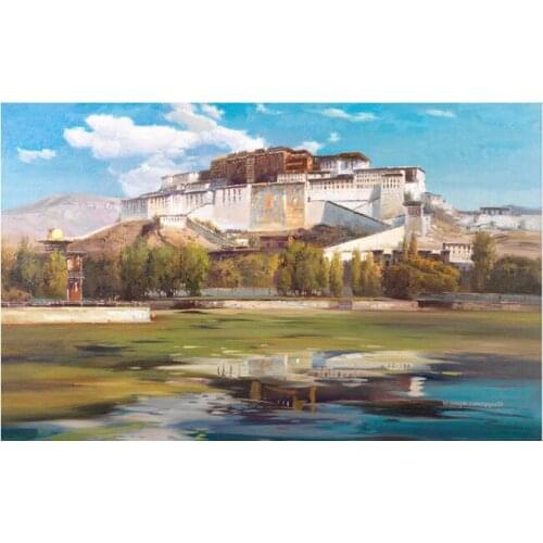 3d wallpaper custom mural non-woven wall stickers Tibets potala palace painting TV setting wall wallpaper for walls 3 d