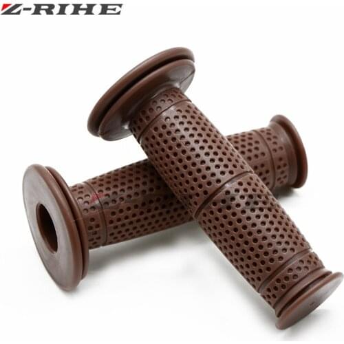 New Vintage Cafe Racer Motorcycle Hand Grips Rubber Handle Bar 7/8" 22mm for CG125 CB400 HONDA KAWASAKI YAMAHA SUZUKI DUCATI