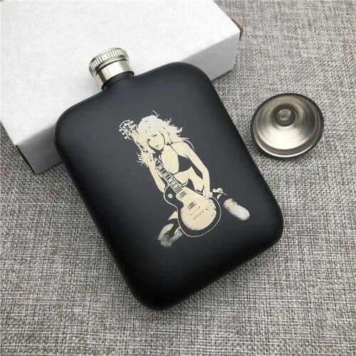Personalized customization Hip Flask DIY Sexy Girl 6 Oz 304 Stainless Steel Flask Alcohol Vodka Whiskey Wine Bottle Flagon