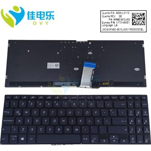 LA Latin light backlit keyboard for ASUS vivobook S15 X512FA X512UB X512UF X512FB X512UA X512 DK computers keyboards AEXKJL01110