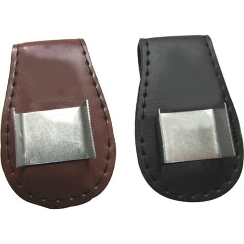 Portable Magnetic Billiard Pool Chalk Pouch Snooker Holder Clip Faux Leather home office club daily competition Table Accessory