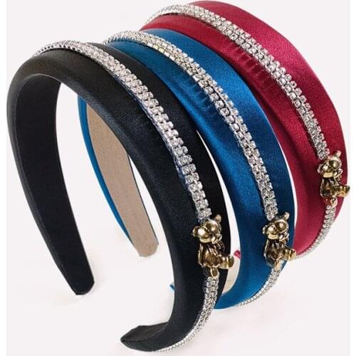 Baroque Pearl Rhinestone Hairbands For Women Hair Accessories For Girls Headband Hair Band Colorful Crystal Headbands