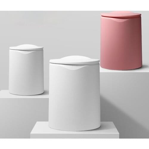 Luxury Waterproof Trash Can with Lid Paper Basket Toilet Trash Can Living Room Office Kosz Na Smieci Household Products DF50LJ