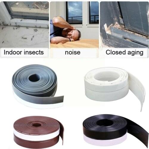 25mm/35mm Width Window Door Bottom Self Adhesive Silicone Sealing Bar Window Rubber Weathering Sealing Seal Tape Door Strip L8N8