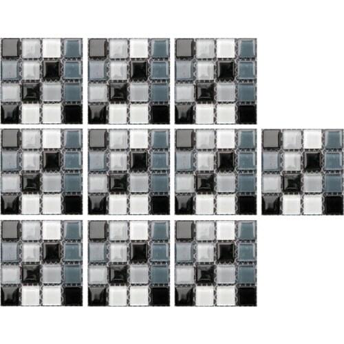 10 Sheets Peel And Stick Tile Backsplash Vinyl 3D Self-Adhesive Tile Stickers Wall Sticker For Kitchen Bathroom Counter Top