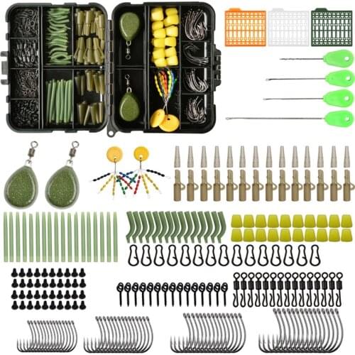 236Pcs/box Carp Fishing Tackle Carp weights Lead Clips Baiting Needles Matt carp swivels for carp Terminal end accessories