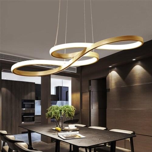 Modern Musical Note Led Chandelier for Dining Room Livingroom Nordic Loft Hang Lamp Kitchen Island Meetingroom Light Decor