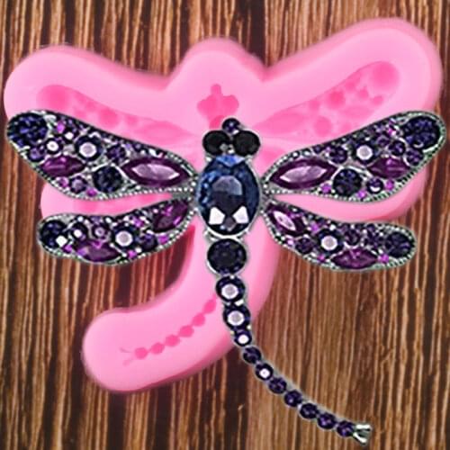 Dragonfly Silicone Molds Jewelry Polymer Clay Mold Cupcake Topper Fondant Cake Decorating Tools Candy Chocolate Gumpaste Moulds